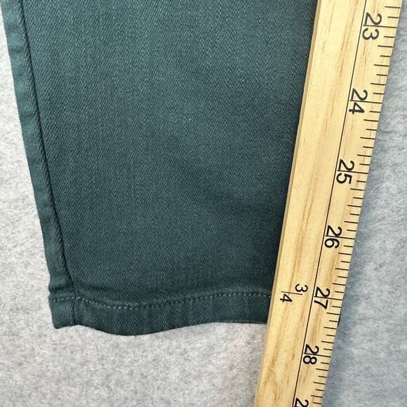 Just USA Skinny Jean SZ 30 Dark Green Mid-Rise Stretch Denim 5-Pocket Button Zip - Picture 9 of 10
